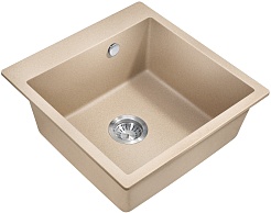 Milacio Мойка кухонная Murcia 51 Cuarzo бежевая – фотография-1