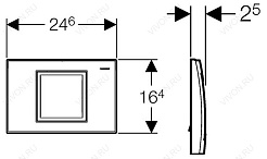 Geberit Кнопка смыва Delta 40 115.130.21.1 хром – фотография-2