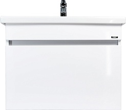 Viant Мебель для ванной Мальта 80 1 ящик подвесная белая – фотография-3