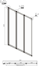 Ambassador Шторка для ванны Bath Screens 90x140 16041113 – фотография-4