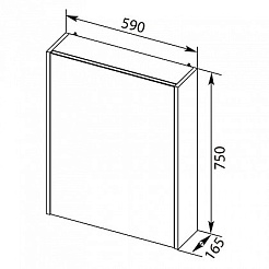 Aquanet Зеркало-шкаф Палермо 60 – фотография-5