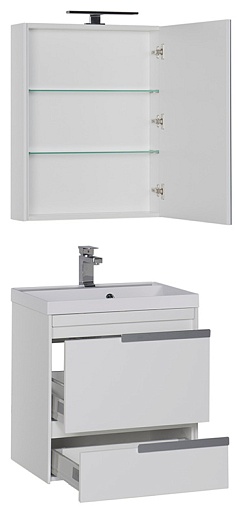 Aquanet Мебель для ванной "Тиволи 60" белая – картинка-5
