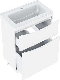 Vivon Тумба с раковиной Ostin 60 напольная белая матовая – фотография-8