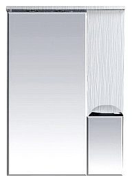 Misty Зеркальный шкаф Лорд 65 R белый – фотография-1