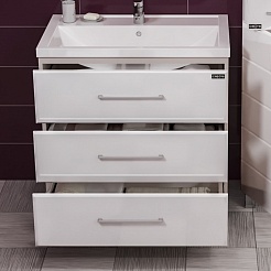 СанТа Тумба с раковиной Омега 80 Фостер напольная – фотография-3