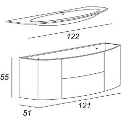 Cezares Тумба под раковину Eden 120 подвесная rovere scuro soft – фотография-3