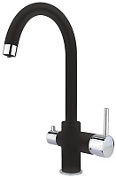 Florentina Смеситель FL-06 антрацит для кухонной мойки