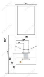 Акватон Зеркало для ванной "Ария 65" коричневое – фотография-2