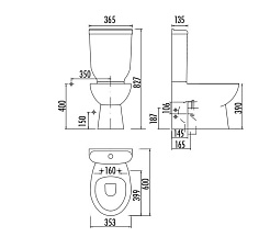 Creavit Унитаз Sedef SD318 с биде – фотография-2