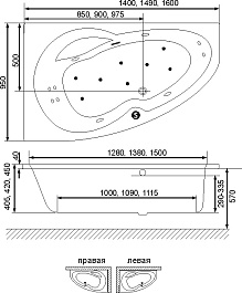 Excellent Акриловая ванна Newa 160x95 левая – фотография-5