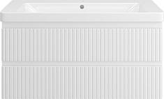 Brevita Тумба с раковиной Victory 105 подвесная белая