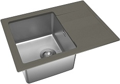 Florentina Мойка кухонная Комби 650 серый шелк