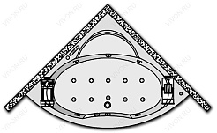 Kolpa San  Комплект гидро-аэромассажа Kolpa San Royal Luxus (подсветка, дезинфекция, массаж: боковой, аэромассаж) – фотография-1