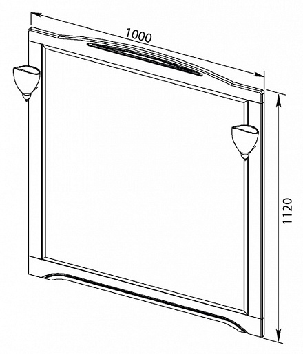Aquanet Зеркало для ванной "Луис 100" NEW темный орех – фотография-2