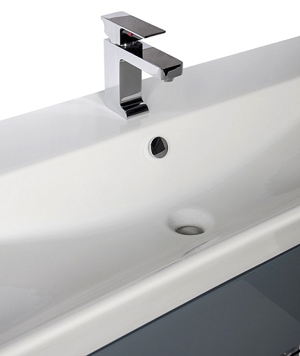 Aquanet Тумба с раковиной Виго 120 сине-серая – фотография-10