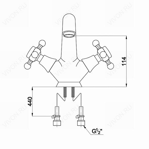 Timo Смеситель Nelson 1911F хром – картинка-3