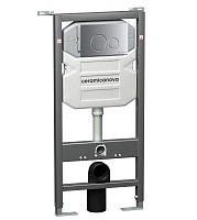 Ceramicanova Система инсталляции для унитазов Envision CN1001M с кнопкой смыва Round хром матовый