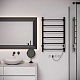 Aringa Полотенцесушитель электрический Киото 80x50 AR03005BL черный – фотография-9