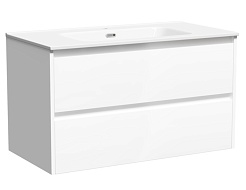 Sancos Тумба с раковиной Libra 90 белый глянец раковина Element 91 CN7002 – фотография-1