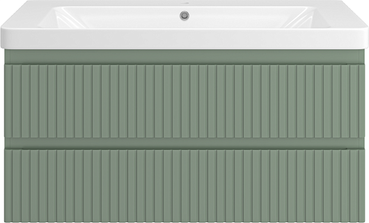 Brevita Тумба с раковиной Victory 105 подвесная зеленая – фото-1