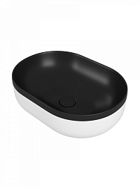 Teymi Раковина накладная в ванную Solli 48 Duo artceramic чёрно-белая матовая T50388 – фотография-5