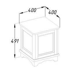Opadiris Банкетка Клио 40 белый матовый – фотография-2