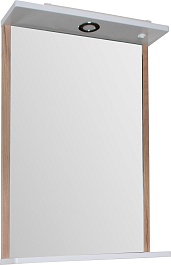 ASB-Mebel Зеркало Альпина 50 белое/дуб золотой – фотография-2