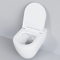 Ambassador Сиденье для унитаза Queen тонкое белое – фотография-5