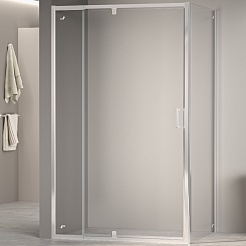 RGW Душевой уголок Passage PA-078 (PA-008 + Z-050-2) 80x70 профиль хром стекло прозрачное – фотография-1