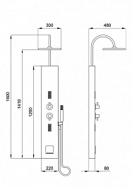 Kolpa San Душевая панель COMBO 4F белая – фотография-3