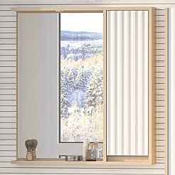 Brevita Мебель для ванной Balaton 75 R подвесная белая/бежевая – фотография-10