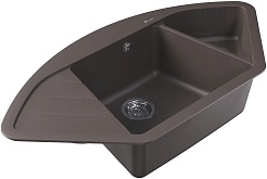 Florentina Мойка кухонная Веста угловая серый шелк – фотография-2