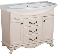 Bas Мебель для ванной Версаль 105 слоновая кость, глухие дверцы – фотография-2