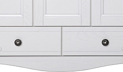 ASB-Woodline Тумба с раковиной Салерно 80 белый/патина серебро, массив ясеня – фотография-4