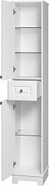 Misty Шкаф пенал Ларго 35 L белый матовый – фотография-3