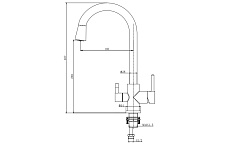 Aquatek Смеситель для кухни AQ1085MB с краном для питьевой воды, матовый черный – фотография-4