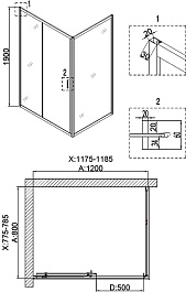 Niagara Душевой уголок Nova NG-6812-08 Black – фотография-2