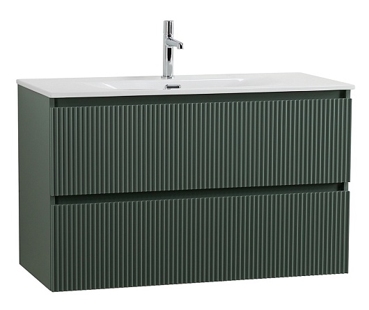 BelBagno Тумба с раковиной Uno 100 подвесная Еловый матовый с раковиной BB-8099-100 – фото-1