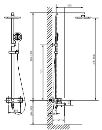 Timo Душевая система "Hette SX-1021" – фотография-2