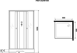 Niagara Душевая кабина Promo P90/13Q/MT/BK – фотография-11