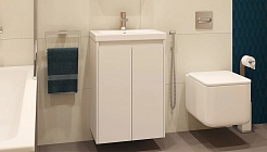 Velvex Тумба с раковиной Klaufs 50.2D белая – фотография-2