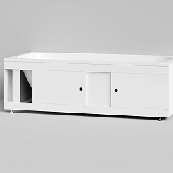 Водолей Экран под ванну двери купе 180 см белый – фотография-6