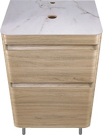 Style Line Мебель для ванной напольная Атлантика 60, ясень перламутр, столешница ID01 – фотография-3