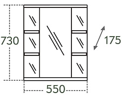 СанТа Зеркальный шкаф Герда 55 фацет – фотография-6