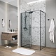 Grossman  Душевой уголок Galaxy 110x80x195 профиль черный матовый стекло прозрачное – картинка-19