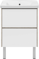 Misty Тумба под раковину Мускат 60 дуб галифакс белый/белая