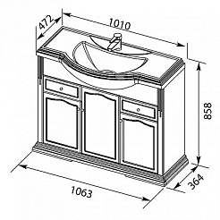 Aquanet Тумба с раковиной Лагуна 105 – фотография-8