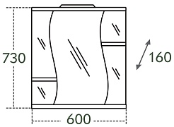 СанТа Зеркальный шкаф Лира 60 – фотография-6