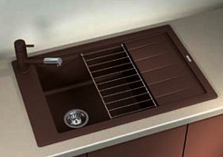 Florentina Мойка гранитная Липси 780Р с крылом мокко – фотография-2