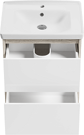 Misty Мебель для ванной Мускат 60 дуб галифакс белый/белая – фотография-4